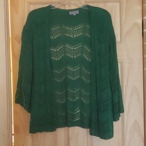 Open cardigan crochet look